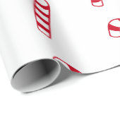 スイートクリスマスレッドキャンディーケーン ラッピングペーパー (ロールコーナー)