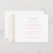 スイートクレスト付き/赤面ピンクボウ詳細 サンキューカード (正面/裏面)