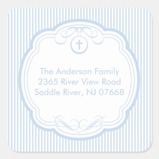 スイートクロスインフレームアドレスステッカーバプテスマ スクエアシール (正面)