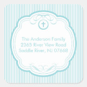 スイートクロスインフレームアドレスステッカーバプテスマ スクエアシール (正面)