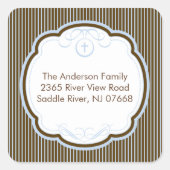 スイートクロスインフレームアドレスステッカーバプテスマ スクエアシール (正面)