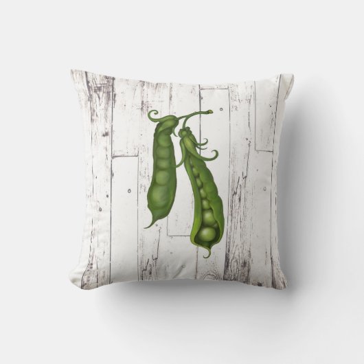 スイートグリーンピースピーホワイトウッドファームハ素朴ウス クッション (正面)