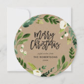 スイートグリーンフローラリースラウンドフォト シーズンカード (正面)