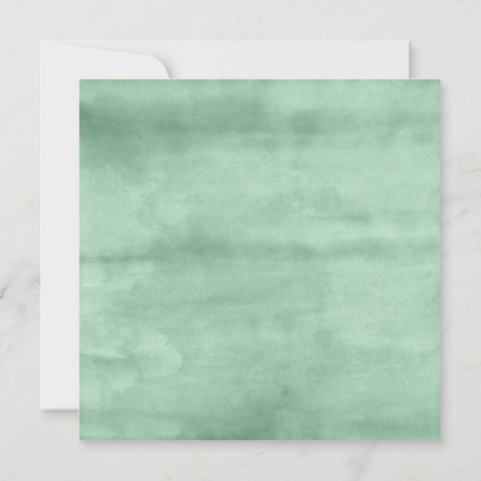 スイートグリーンリーフローラバプテスマ招待状 招待状 (裏面)