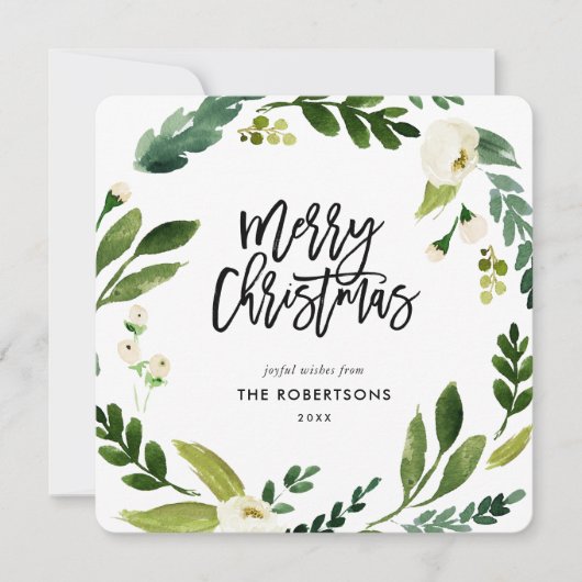 スイートグリーンリーフローラリース写真 シーズンカード (正面)