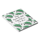 スイートグリーンレトロ車ベビーシャワーギフト ノートパッド (アングル)