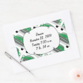 スイートグリーンレトロ車ベビーシャワーギフト 長方形シール (封筒)