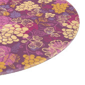 スイートグレープつる植物パターン背景 カッティングボード (角)