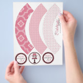 スイートケーキカップケーキラッパーテンプレート チラシ (手)