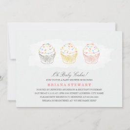 スイートケーキベイビーシャワー招待状 招待状