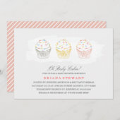 スイートケーキベビーシャワー招待状 招待状 (正面/裏面)
