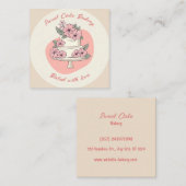 スイートケーキベーカリー名刺 スクエア名刺 (正面/裏面)