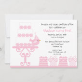 スイートケーキ誕生日招待状 招待状 (正面)