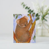 スイートコアラベアーインアツリー誕生日招待状 招待状 (スタンド正面)