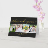 スイートコラージュ折り箔サンキューカード 箔グリーティングカード (蘭)