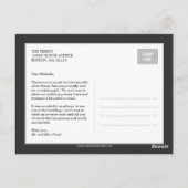 スイートコラージュ結婚のサンキューカード – 木炭 ポストカード (裏面)