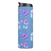 スイートコージーウィンターギアアイススケートで滑るウォーターカラー タンブラー (回転右)