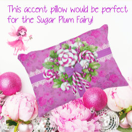 スイートコージーコテージピンクとパープルクリスマス アクセントクッション