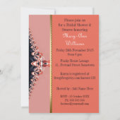 スイートコーラル&ピンクブライダルシャワーパーティの招待状 招待状 (裏面)