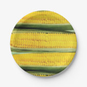 スイートコーン-ヴィンテージイラストレーション ペーパープレート (正面)