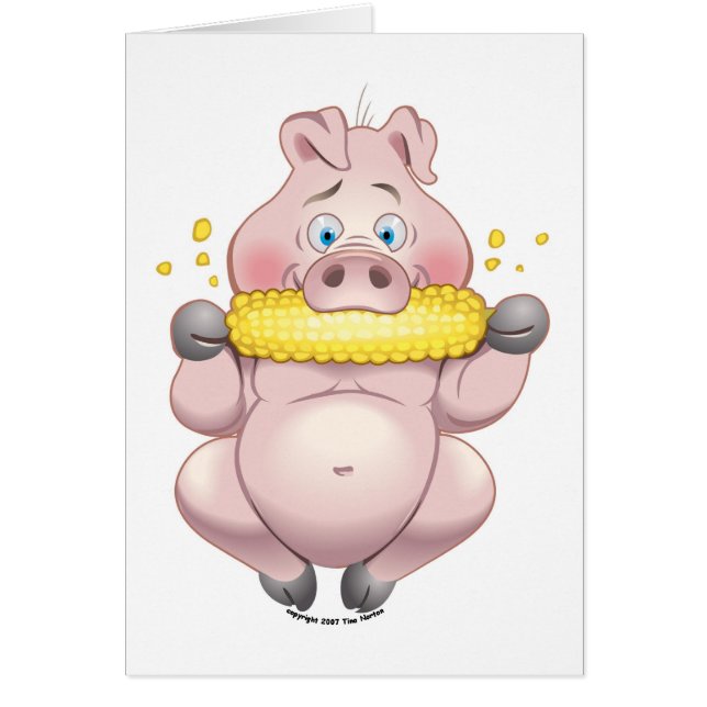 スイートコーンBBQのピンクの豚のよう (正面)