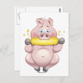 スイートコーンBBQピンクピギー ポストカード (正面/裏面)