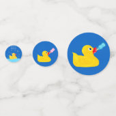 スイートゴムダッキー(アヒルちゃん)ベビーシャワー紙吹雪 コンフェッティ (裏面)