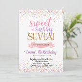 スイートサッシー7誕生日パーティーテーマ 招待状 (スタンド正面)