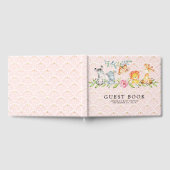 スイートサファリアニマルズベビーシャワーゲストブック ゲストブック (全面)