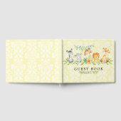 スイートサファリアニマルズベビーシャワーゲストブック ゲストブック (全面)