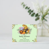 スイートサファリアニマルズベビーシャワー招待状 エンクロージャーカード (スタンド正面)