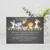 スイートサファリアニマルズベビーシャワー招待状 招待状 (スタンド正面)