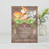 スイートサファリジャングルベビーシャワー招待状 招待状 (スタンド正面)