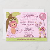 スイートサファリベイビーシャワー招待ジャングルガールSS 招待状 (正面)