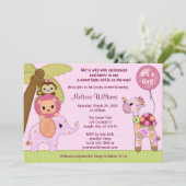 スイートサファリベイビーシャワー招待ジャングルガールSS 招待状 (スタンド正面)