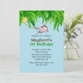 スイートサファリモンキー誕生日招待状 招待状 (スタンド正面)