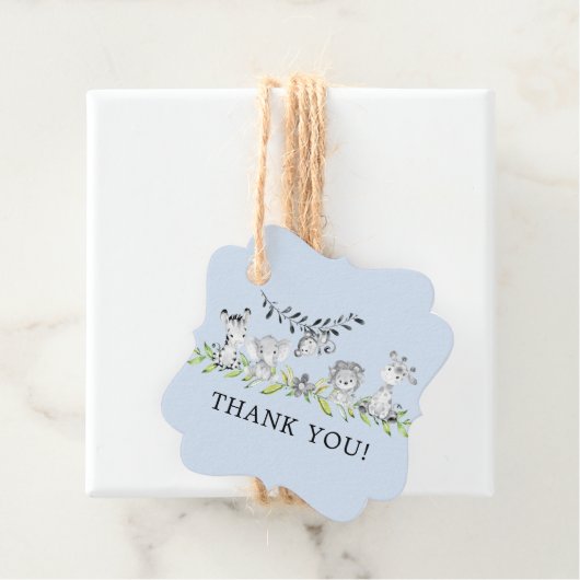 スイートサファリ動物ベビーシャワーお気に入りギフトラベル フェイバータグ (インサイチュ)