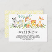 スイートサファリ動物ベビーシャワーベビー エンクロージャーカード (正面/裏面)
