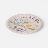 スイートサファリ動物赤ちゃんシャワー7"プレート ペーパープレート (アングル)