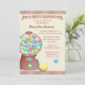 スイートサプライズグムボールマシン誕生日 招待状 (スタンド正面)