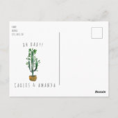 スイートサボテンベビー誕生写真のお知らせ ポストカード (裏面)