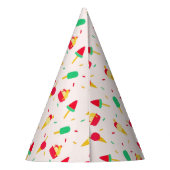 スイートサマーおもしろいレインボーアイスクリームスプリンクル パーティーハット (裏面)