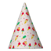 スイートサマーおもしろいレインボーアイスクリームスプリンクル パーティーハット (右)