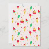 スイートサマーおもしろいレインボーアイスクリームスプリンクル 案内状 (正面)