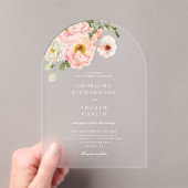 スイートサマーガーデンアクリル結婚式招待状 アクリル招待状 (インサイチュ (ポータブル))