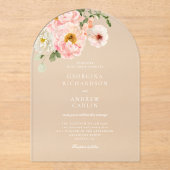 スイートサマーガーデンアクリル結婚式招待状 アクリル招待状 (正面)