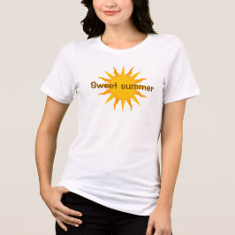 スイートサマーサン グラフィック ホワイトTシャツ トライブレンドTシャツ