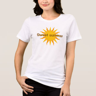 スイートサマーサン グラフィック ホワイトTシャツ トライブレンドＴシャツ