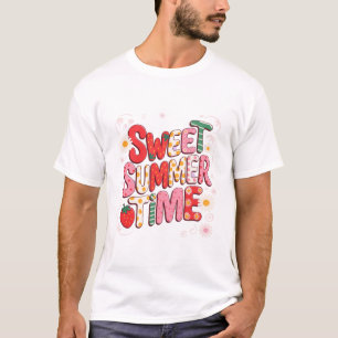 スイートサマータイム コケット ストロベリー レトロビーチ Tシャツ