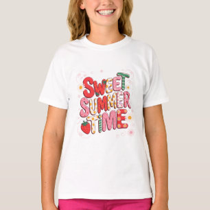 スイートサマータイム コケット ストロベリー レトロビーチ Tシャツ